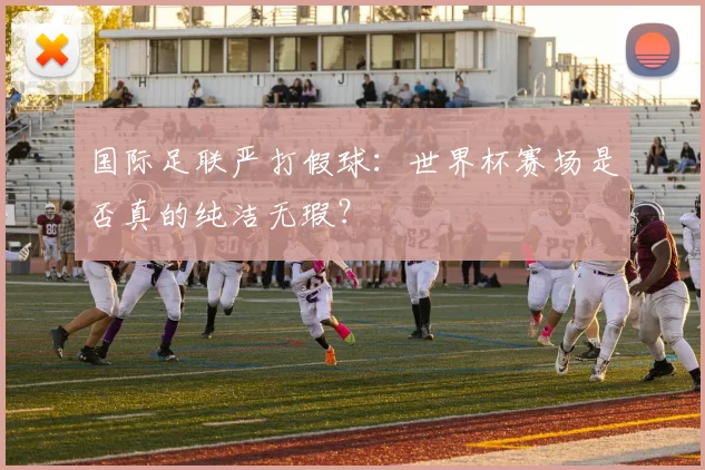 国际足联严打假球:世界杯赛场是否真的纯洁无瑕?